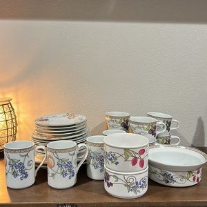 DANSK UMBRIAN FRUITS DINNERWARE 25 PCS